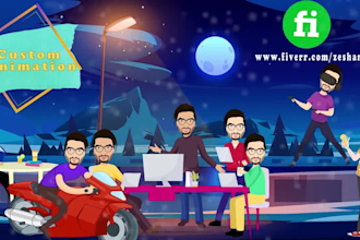 create custom cartoon 2d animation and explainer videos