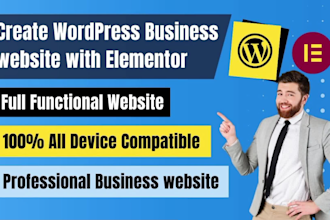 build wordpress website or business website and blog website with elementor pro
