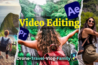 professionally edit your vlog, travel, gopro, and drone videos