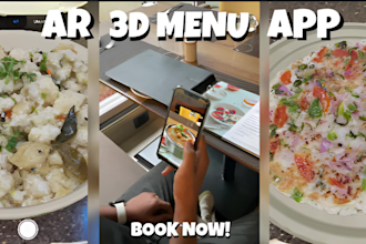 build a custom 3d ar menu for restaurants