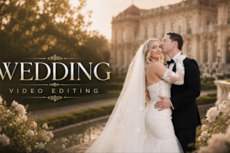 do cinematic wedding and event video editing