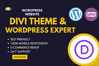 customize your divi theme and create wordpress website