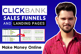make clickbank affiliate marketing sales funnel or landing page website