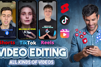 edit tik tok, shorts, insta reels for you
