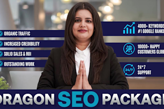 do dragon white hat off page SEO package with high quality backlinks building
