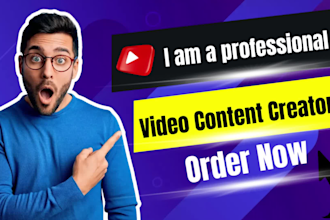 professional youtube video content creator and video editor