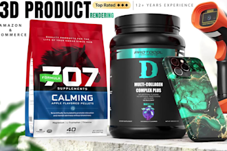 create photorealistic 3d product renders for amazon and ecommerce