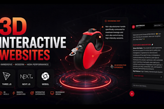 develop 3d interactive website
