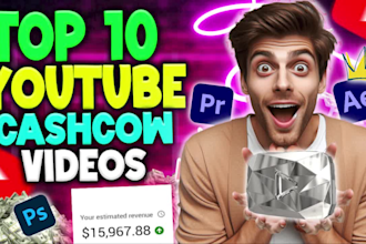 create top 10 cash cow faceless videos and youtube automation videos