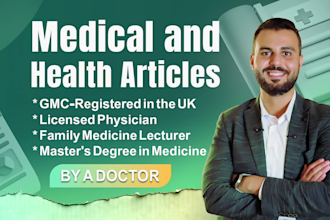 do medical writing and health writing for medical articles and health blog posts