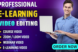 do zoom video editing, webinar, online course video or edit podcast