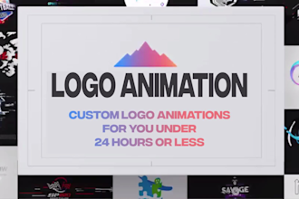 create minimalist custom logo animation video