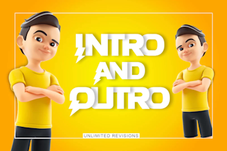 make unique youtube intro and outro video for you
