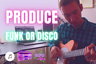 record and produce retro funk or disco songs from 80s