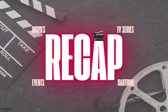 create movie, cartoons, tv series recap and explanation videos without copyright