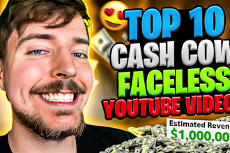 make top 10 cash cow faceless youtube videos