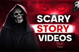 create scary, horror stories or scary videos for youtube channel