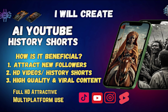 create ai youtube history shorts and ai shorts ai reels ai history shorts