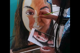 teach you drawing and painting through online meetings