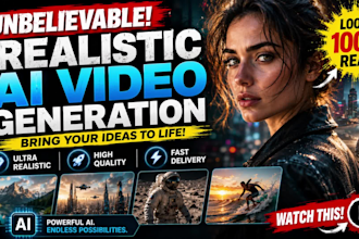 do realistic ai video, ai video editing, ai short film, and ai content creator