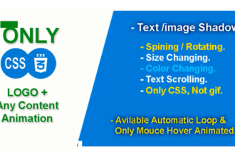 animate website logo or any content by CSS coding