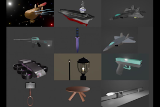 3d model any props and objects for you in blender