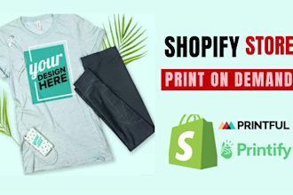 setup shopify print on demand store with printful , printify
