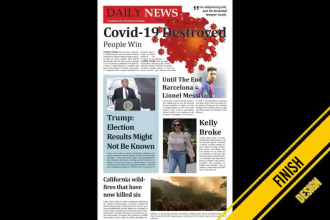 layout and design newspaper, magazine in adobe indesign pro