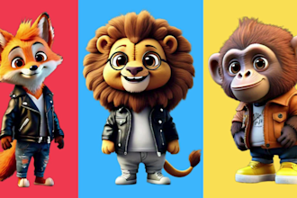 design cute 3d cartoon character cartoon character modeling cartoon 3d model