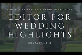 do cinematic wedding video highlights