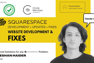 develop squarespace website or help you edit or review it