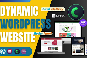 build dynamic wordpress website with crocoblock, elementor pro and jet engine