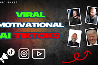 create 15 viral motivational tiktok videos using ai