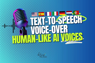 create text to speech, ai voiceover human like, any language