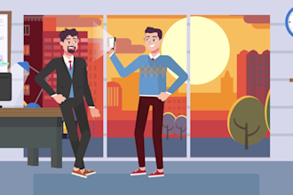 design 2d animated explainer and marketing video for your business and services