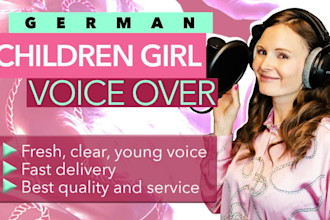 record a german children girl or teenager voice