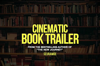 create a 3d or cinematic book trailer for your novel and whatever you want