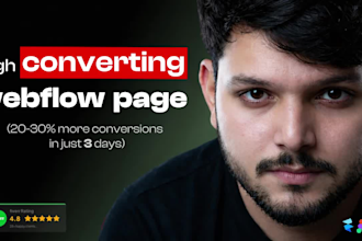 design and develop a webflow landing page