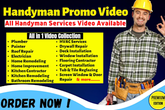 do handyman service or home repair home improvement video ad