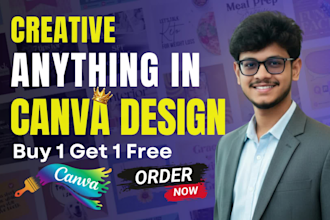 do creative anything in canva graphic design flyers more