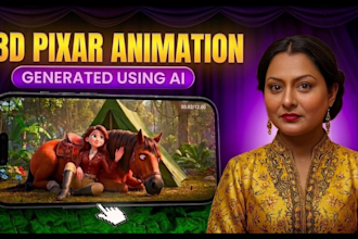 create ai video art and ai animation in 3d pixar style