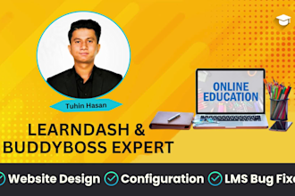 design online lms website with learndash, buddyboss
