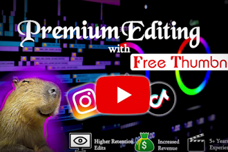edit your youtube videos, reels, shorts, tiktok with professional video editing