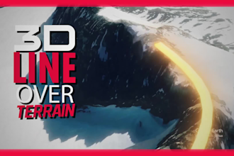 make a 3d animated google earth studio route map