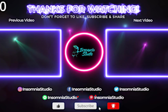 do youtube outro or animated end screen within 12 hours