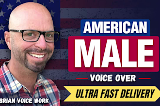 record a professional male american voiceover