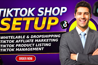 setup, manage and do dropshipping or white label on your tiktok shop
