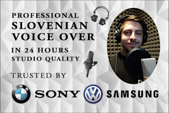 record a professional studio quality slovenian voice over