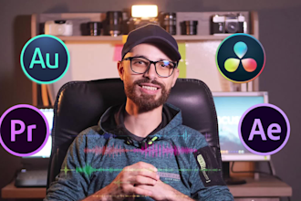 do professional video editing with color grading, sound design