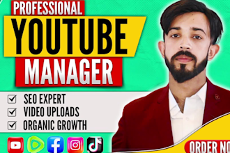manage youtube SEO video optimization channel growth and uploads
